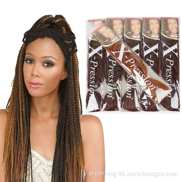 82 Inch 165G/pcs Yaki Texture Ombre Synthetic Braiding Hair Extensions Hot Water Setting Braiding Hair for Crochet Braids Twist